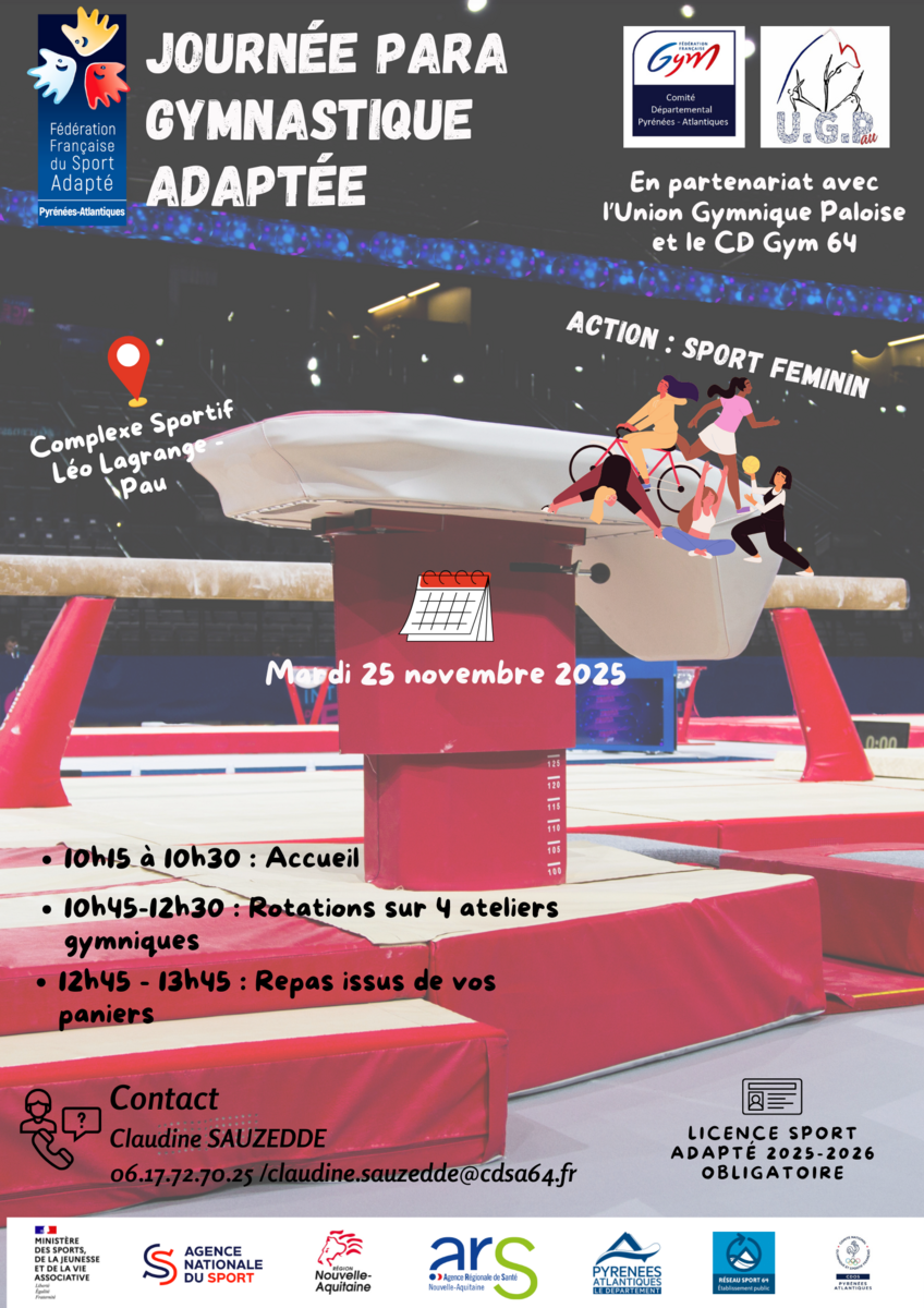 Journée Découverte Gymnastique artistique - Action Sport Féminin