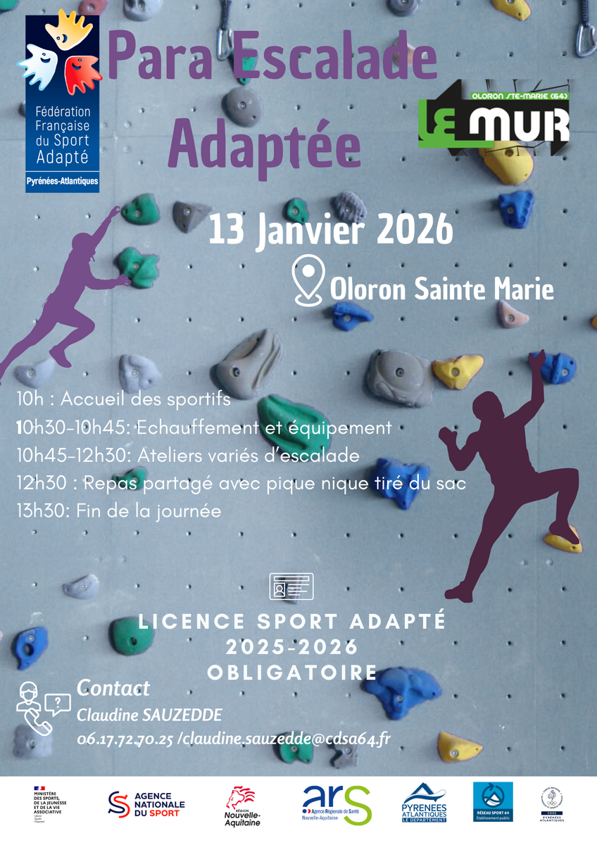 Journée Para Escalade Adaptée - Oloron