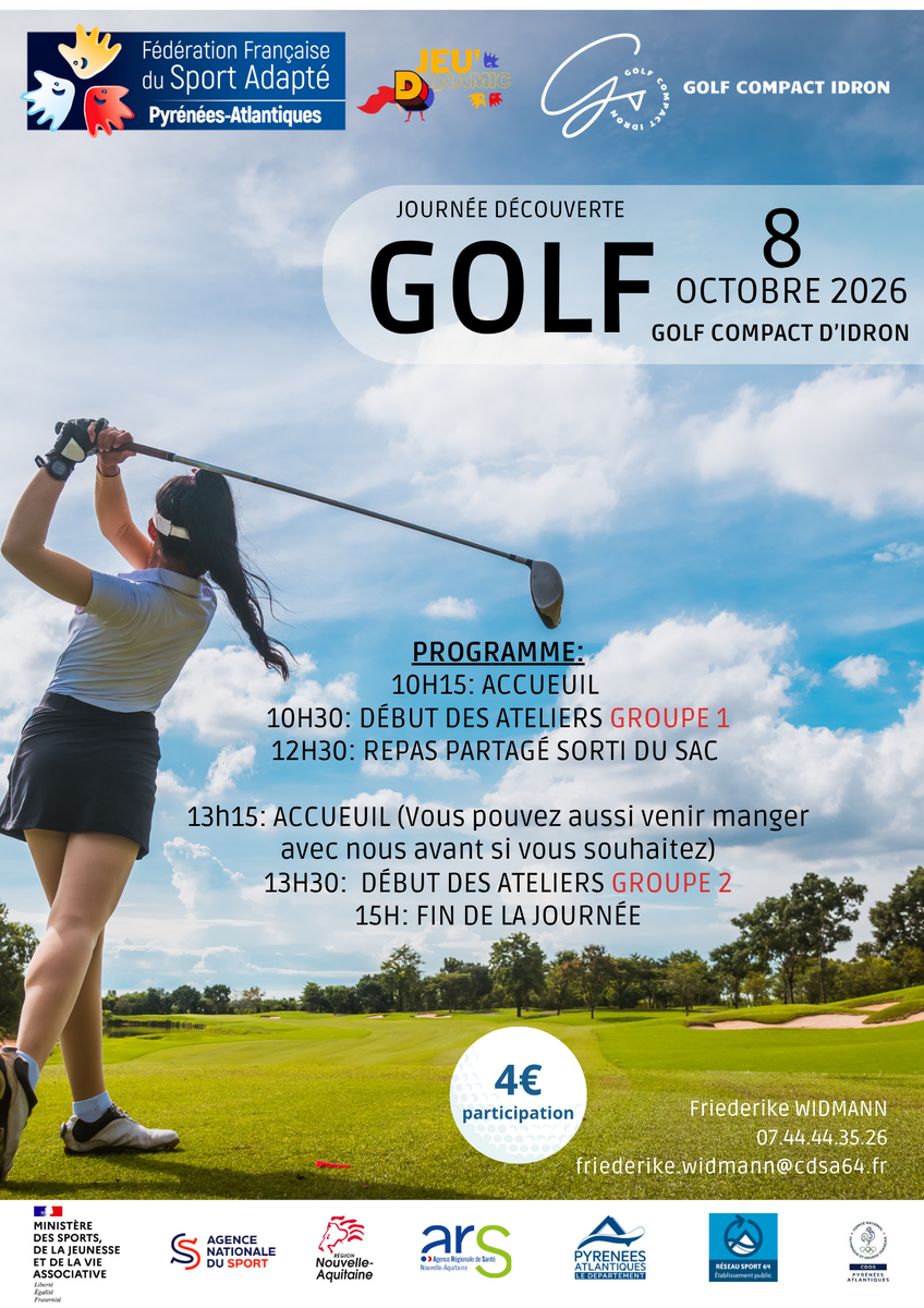 Après-midi découverte golf JEU'DYNAMIC