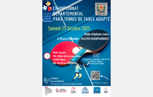 J1 Championnat départemental Para Tennis de Table Adapté