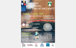 J2 Championnat départemental Para Tennis de Table Adapté 
