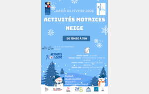 Activités Motrices "Neige"