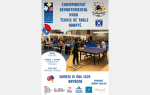 Championnat Départemental Para Tennis de Table Adapté