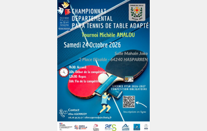 J1 Championnat départemental Para Tennis de Table Adapté