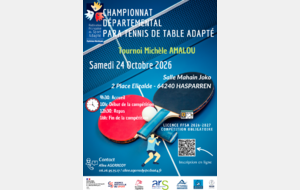 J1 Championnat départemental Para Tennis de Table Adapté